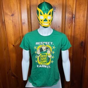 WWE Authentic XL Y2K John Cena T Shirt Green Graphic